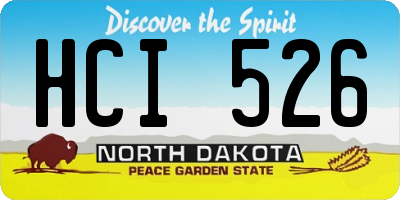 ND license plate HCI526