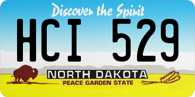 ND license plate HCI529