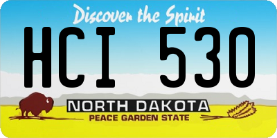 ND license plate HCI530