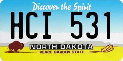 ND license plate HCI531