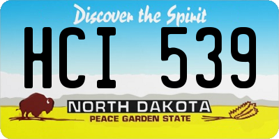 ND license plate HCI539