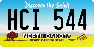 ND license plate HCI544