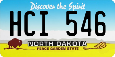 ND license plate HCI546