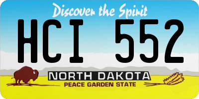 ND license plate HCI552