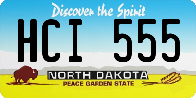 ND license plate HCI555