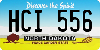 ND license plate HCI556