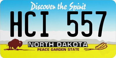 ND license plate HCI557