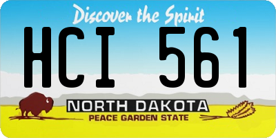 ND license plate HCI561