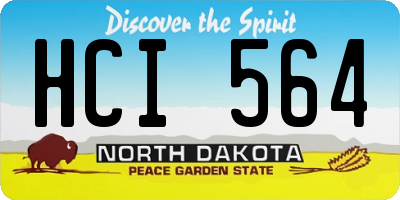 ND license plate HCI564