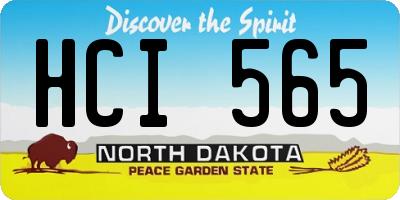 ND license plate HCI565