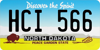 ND license plate HCI566