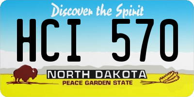 ND license plate HCI570