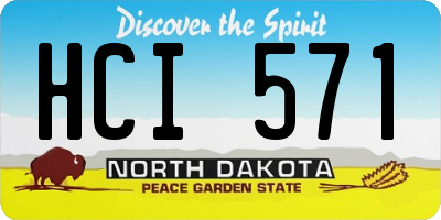 ND license plate HCI571