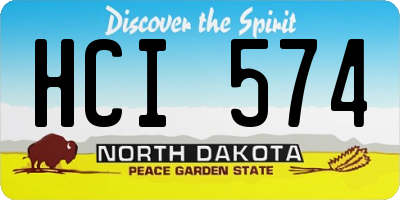 ND license plate HCI574