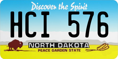 ND license plate HCI576