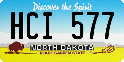 ND license plate HCI577