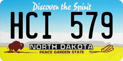 ND license plate HCI579