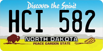 ND license plate HCI582