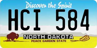 ND license plate HCI584