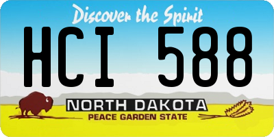 ND license plate HCI588