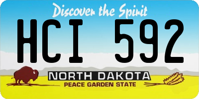 ND license plate HCI592