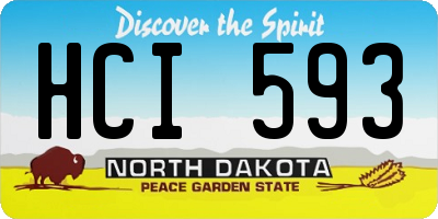 ND license plate HCI593