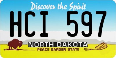 ND license plate HCI597