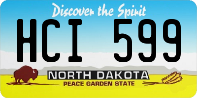 ND license plate HCI599