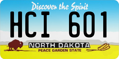 ND license plate HCI601