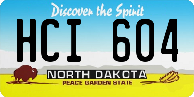 ND license plate HCI604