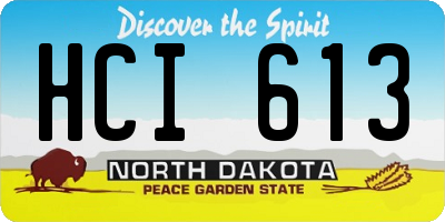 ND license plate HCI613