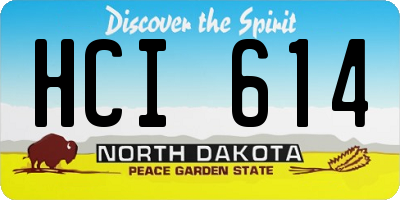 ND license plate HCI614