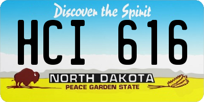 ND license plate HCI616
