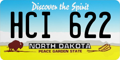ND license plate HCI622