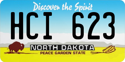 ND license plate HCI623