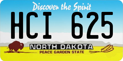 ND license plate HCI625