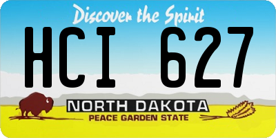 ND license plate HCI627