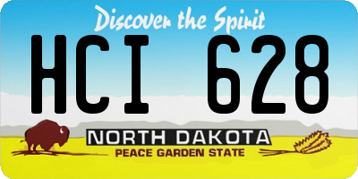 ND license plate HCI628