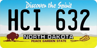 ND license plate HCI632