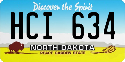 ND license plate HCI634