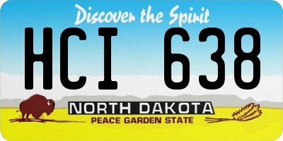 ND license plate HCI638