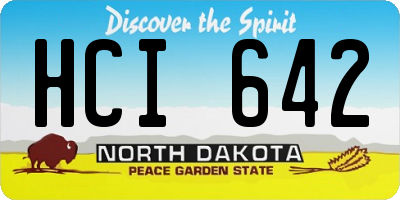 ND license plate HCI642