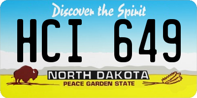 ND license plate HCI649