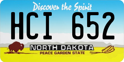 ND license plate HCI652