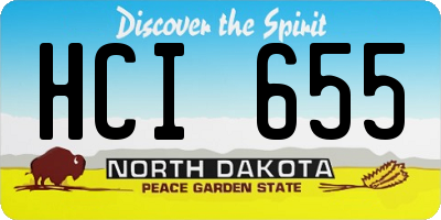 ND license plate HCI655