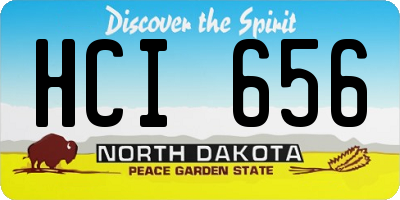 ND license plate HCI656