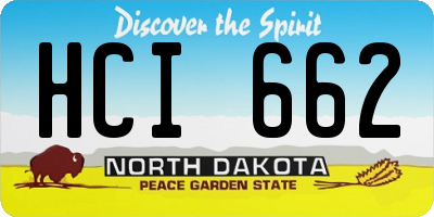 ND license plate HCI662