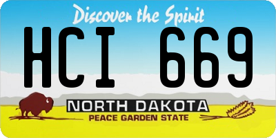 ND license plate HCI669