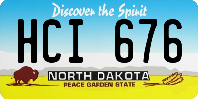 ND license plate HCI676