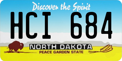 ND license plate HCI684